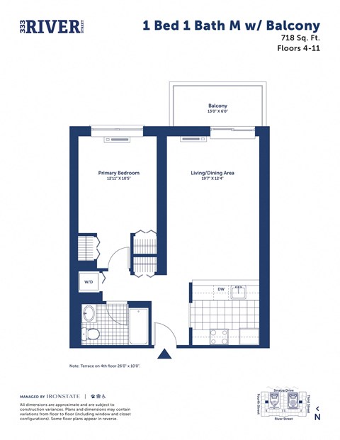 this is a floor plan of a bedroom apartment
